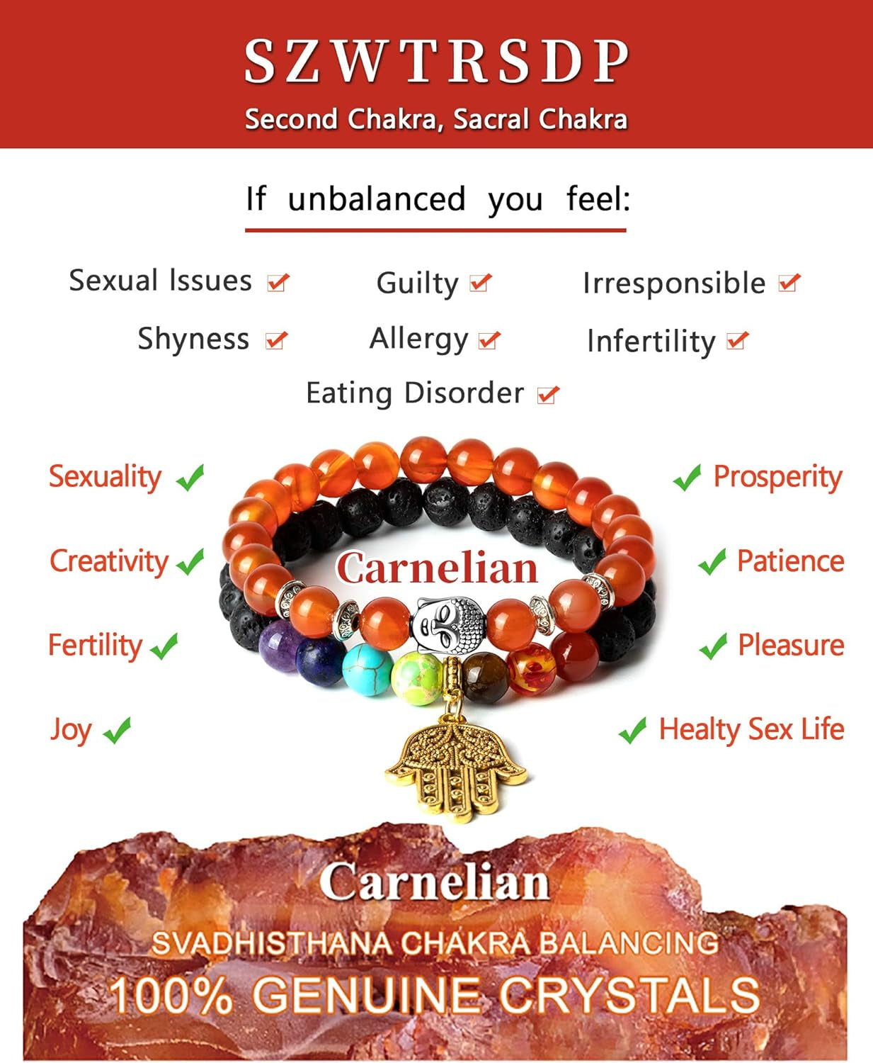 Crystals and Healing Stones Chakra Bracelets Crystal Bracelet Healing Crystals Chakra Stones Meditation Relax Anxiety Bangle for Womens Mens